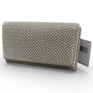 Jessica McClintock Gunne Sax Evening Bag Pearl Rhinestone Gold Chain NEW